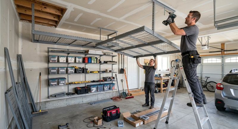 Garage Tool Rack Installation in Greensboro, NC